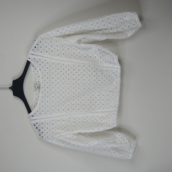 Forever 21 Eyelet Cotton Crop Top Size: S - Picture 1 of 5
